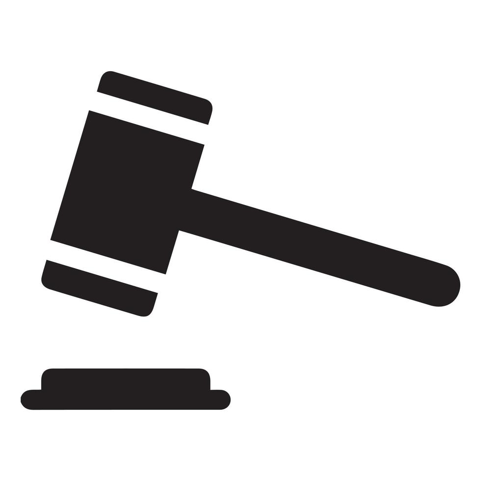 Judge Wood Hammer vector illustration, auction, flat design, judgment, auction icon can be used for web and mobile