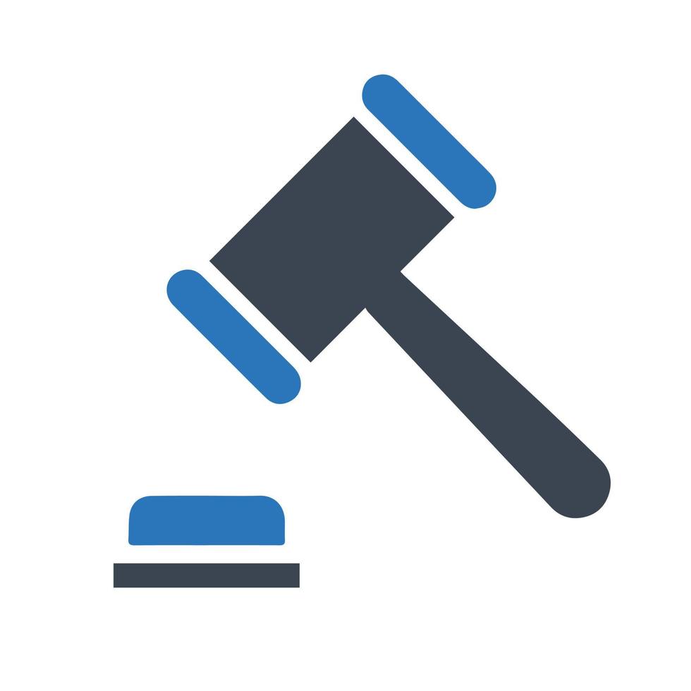 juez martillo de madera ilustración vectorial, subasta, diseño plano, juicio, icono de subasta se puede utilizar para web y móvil vector