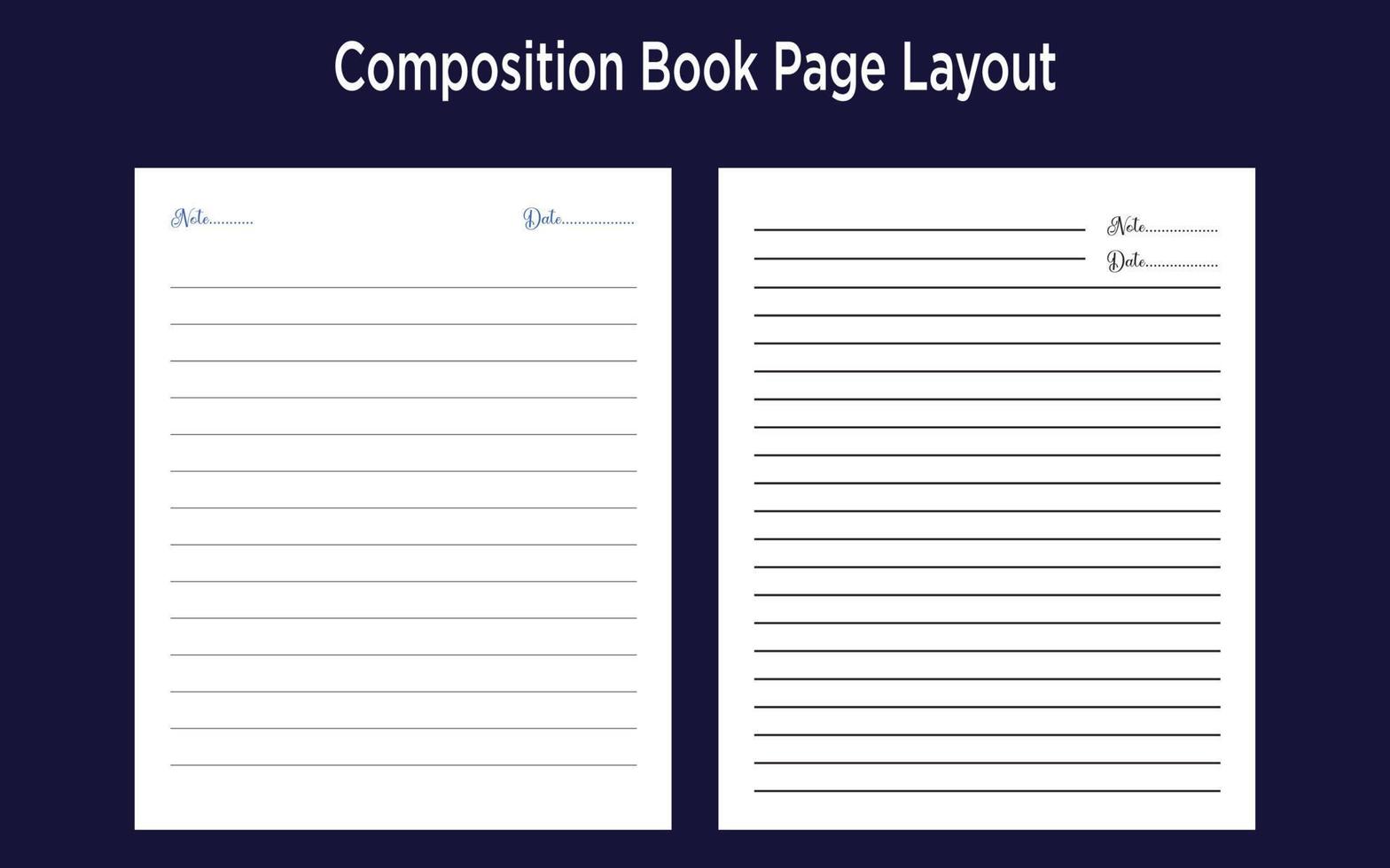 Book cover layout vector