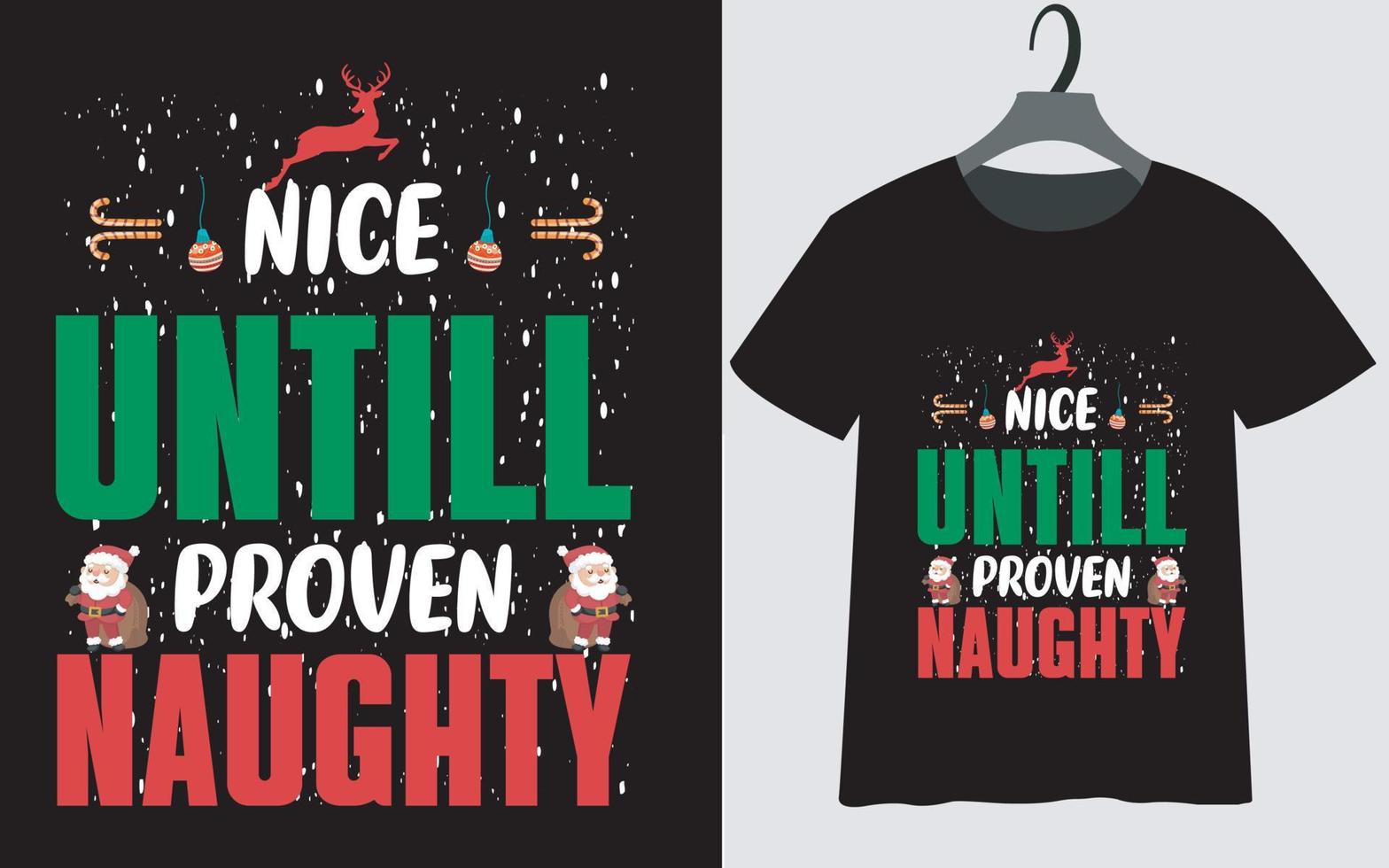 Christmas T-shirt Design vector