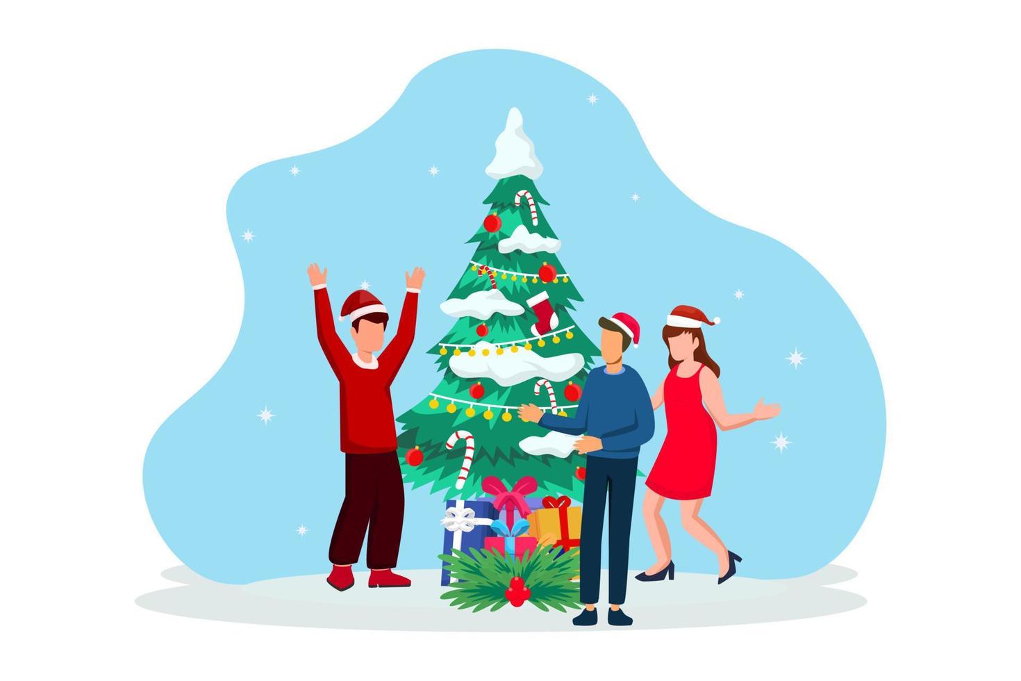 Christmas Day Celebration Flat Design vector