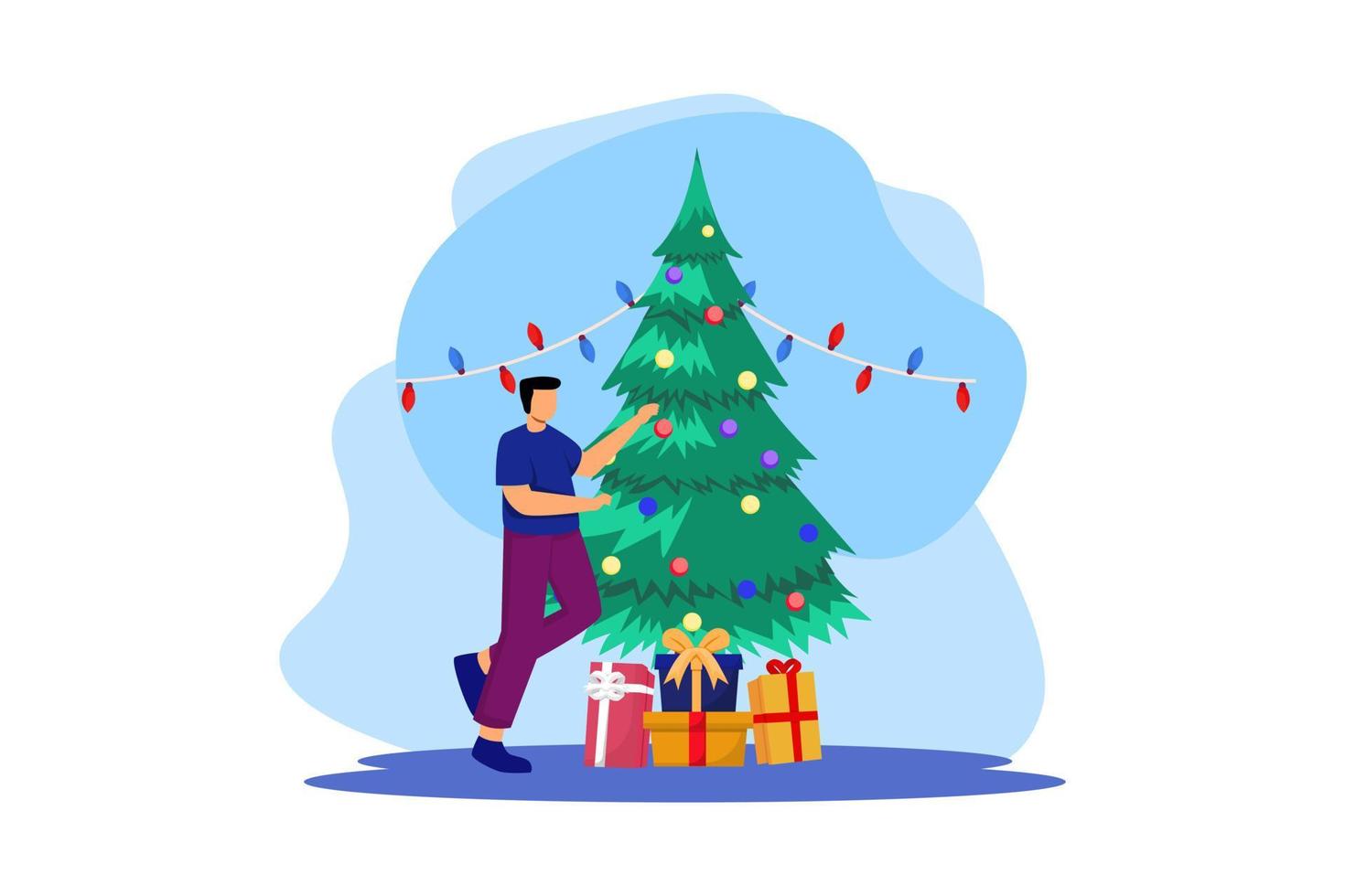 Kinds of Christmas Celebration Flat Design vector