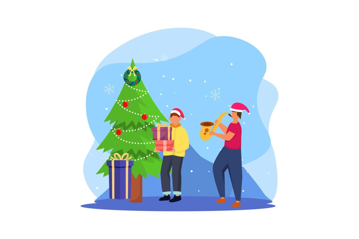 Kinds of Christmas Celebration Flat Design vector