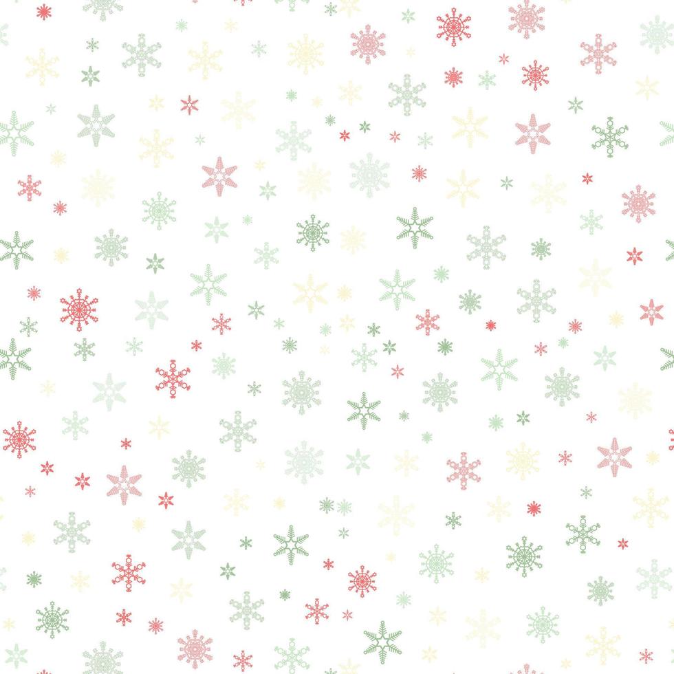 Snow Christmas seamless pattern vector