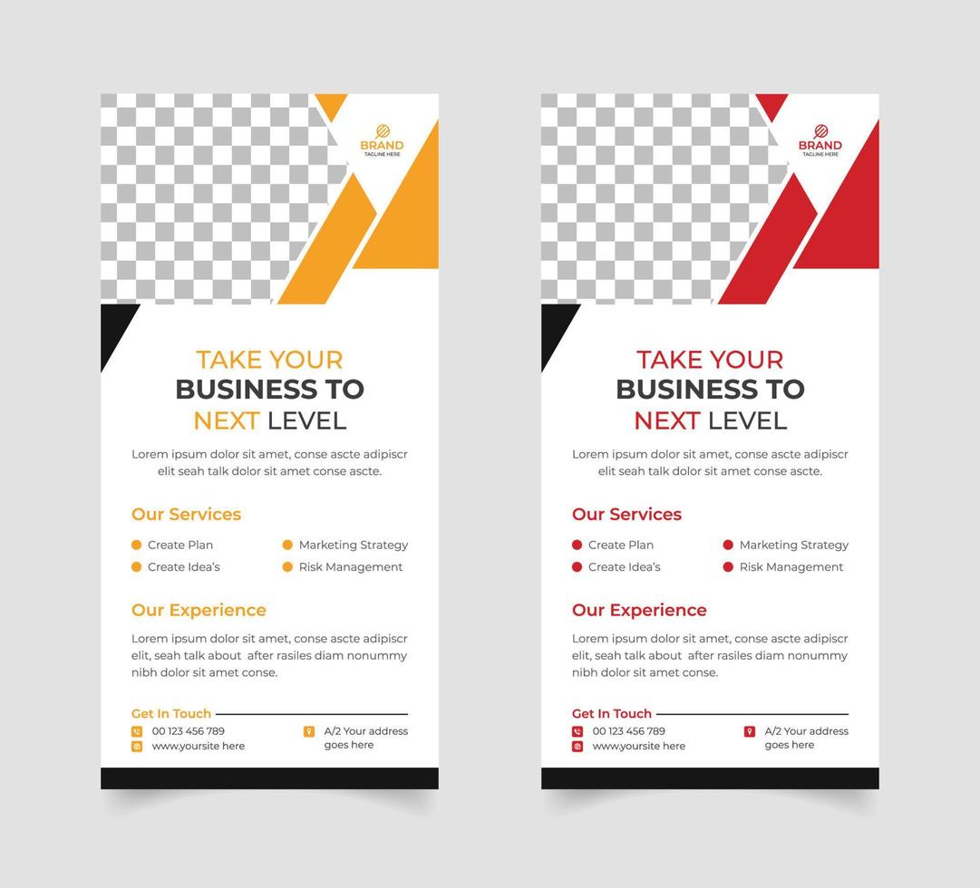 Corporate DL flyer template design vector