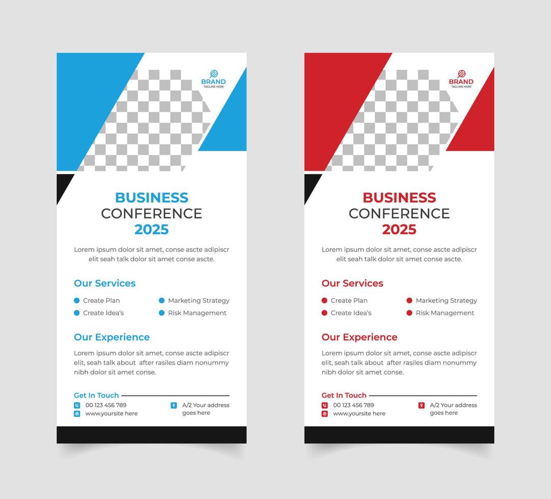 Corporate DL flyer template design vector