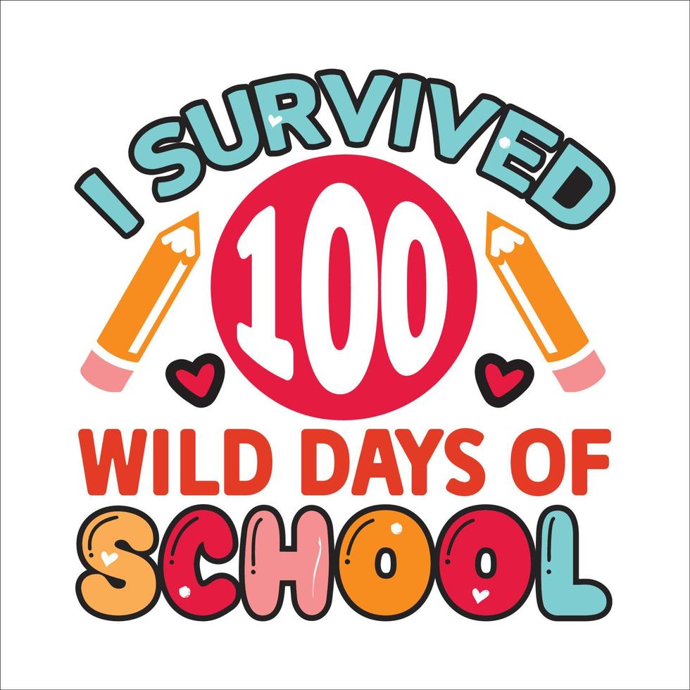 100 days of school t shirt Design Bundle, Unique And Colorful 100 days School T-Shirt Design,Happy 100th day of school. Congratulatory lettering for the celebration of the hundredth day of the student vector