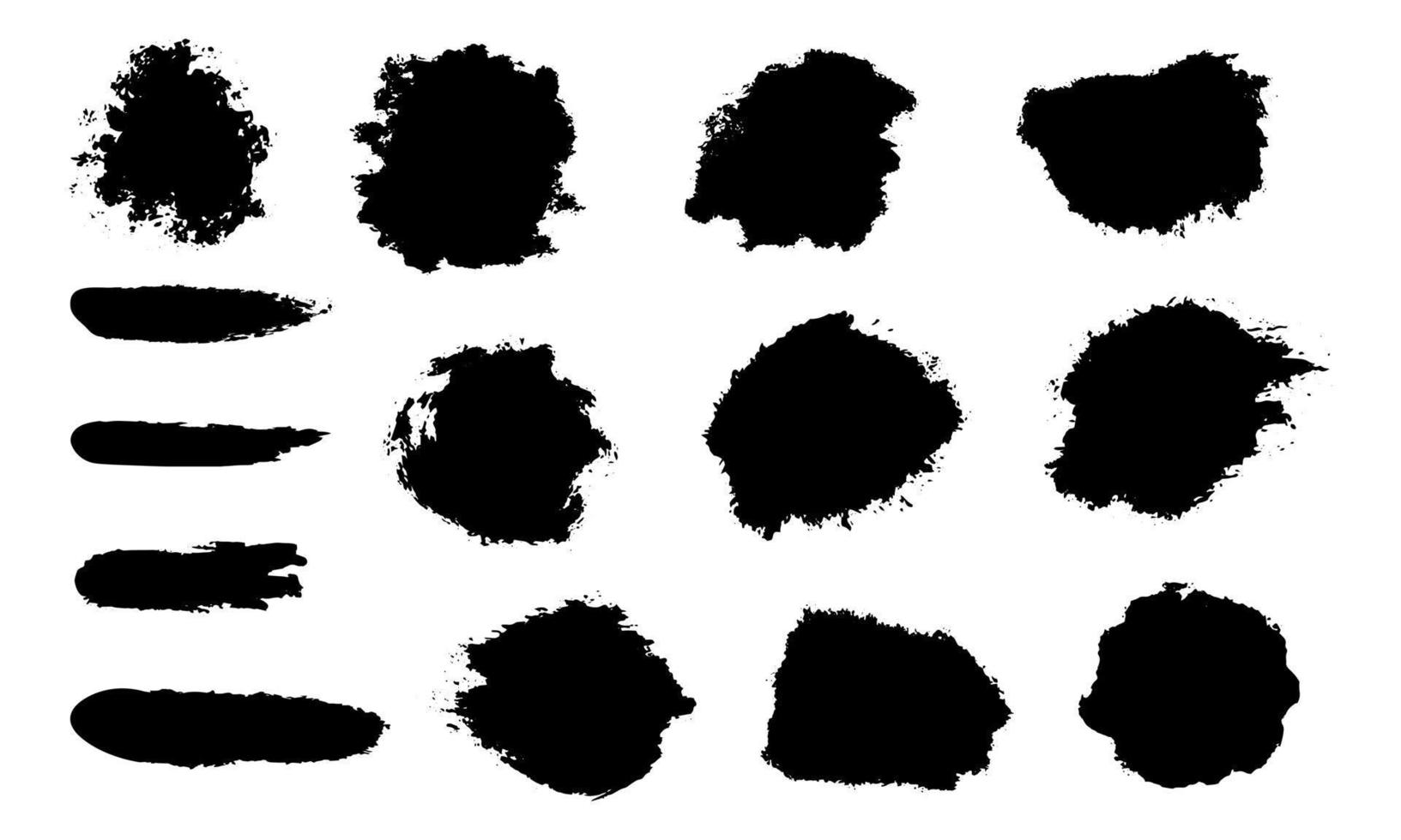 conjunto de texturas grunge abstractas aisladas sobre fondo blanco. ilustración vectorial vector