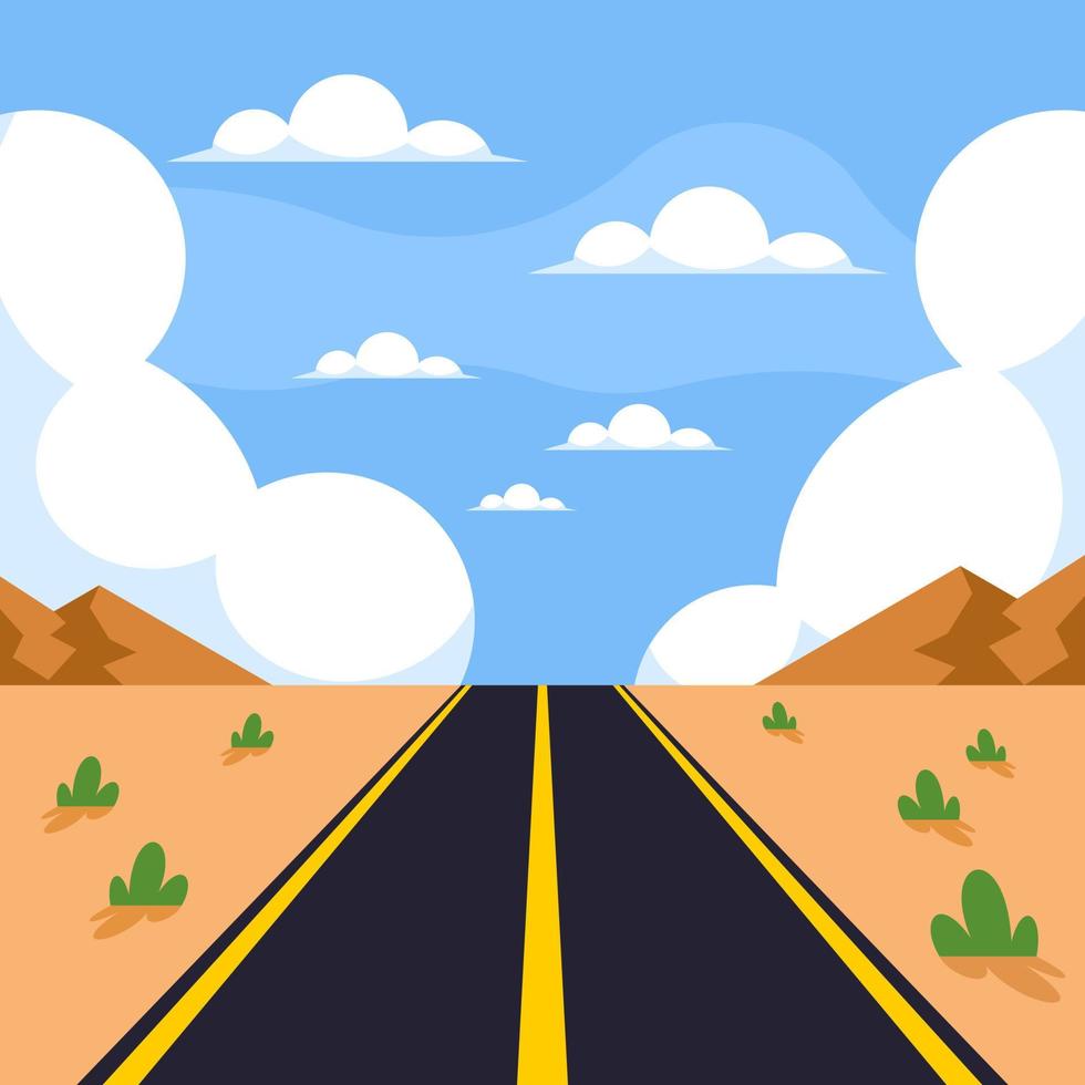 Highway in the desert element vektor vector