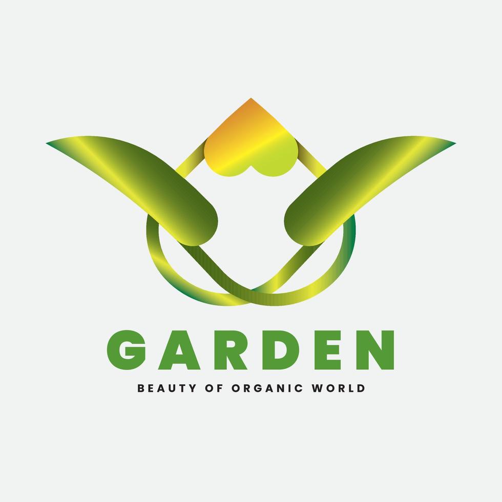 Beauty of Lovely Organic Garden Logo vector