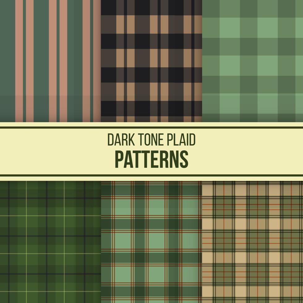 Dark Tone Plaid Pattern vector