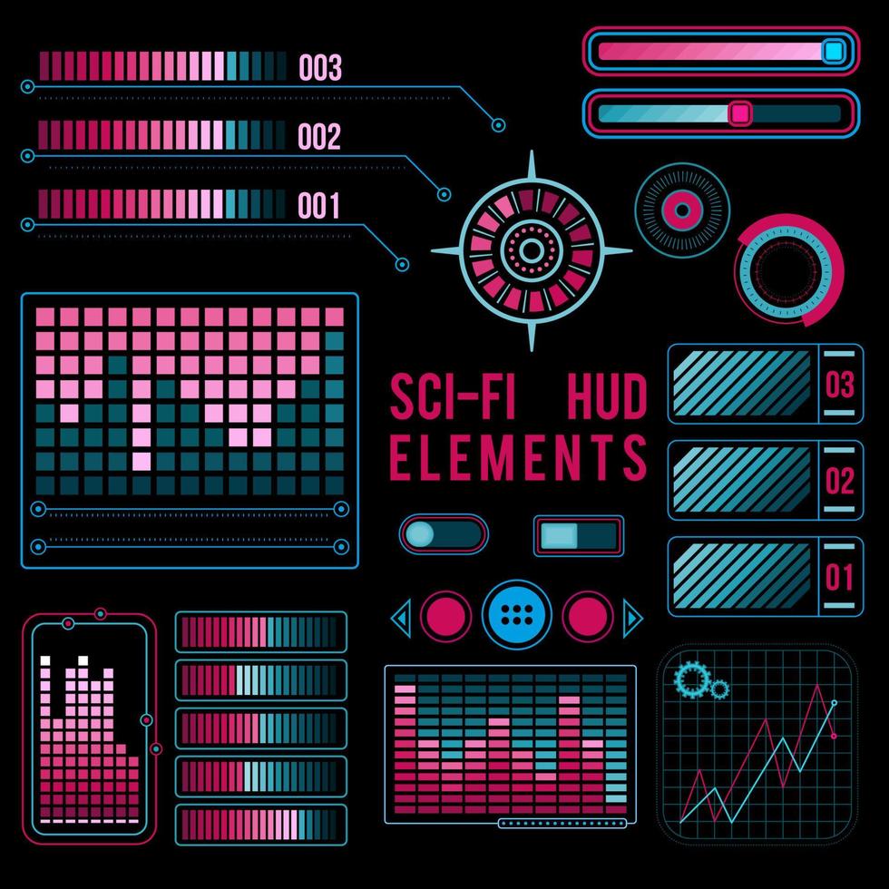 Futuristic Hud Elements vector