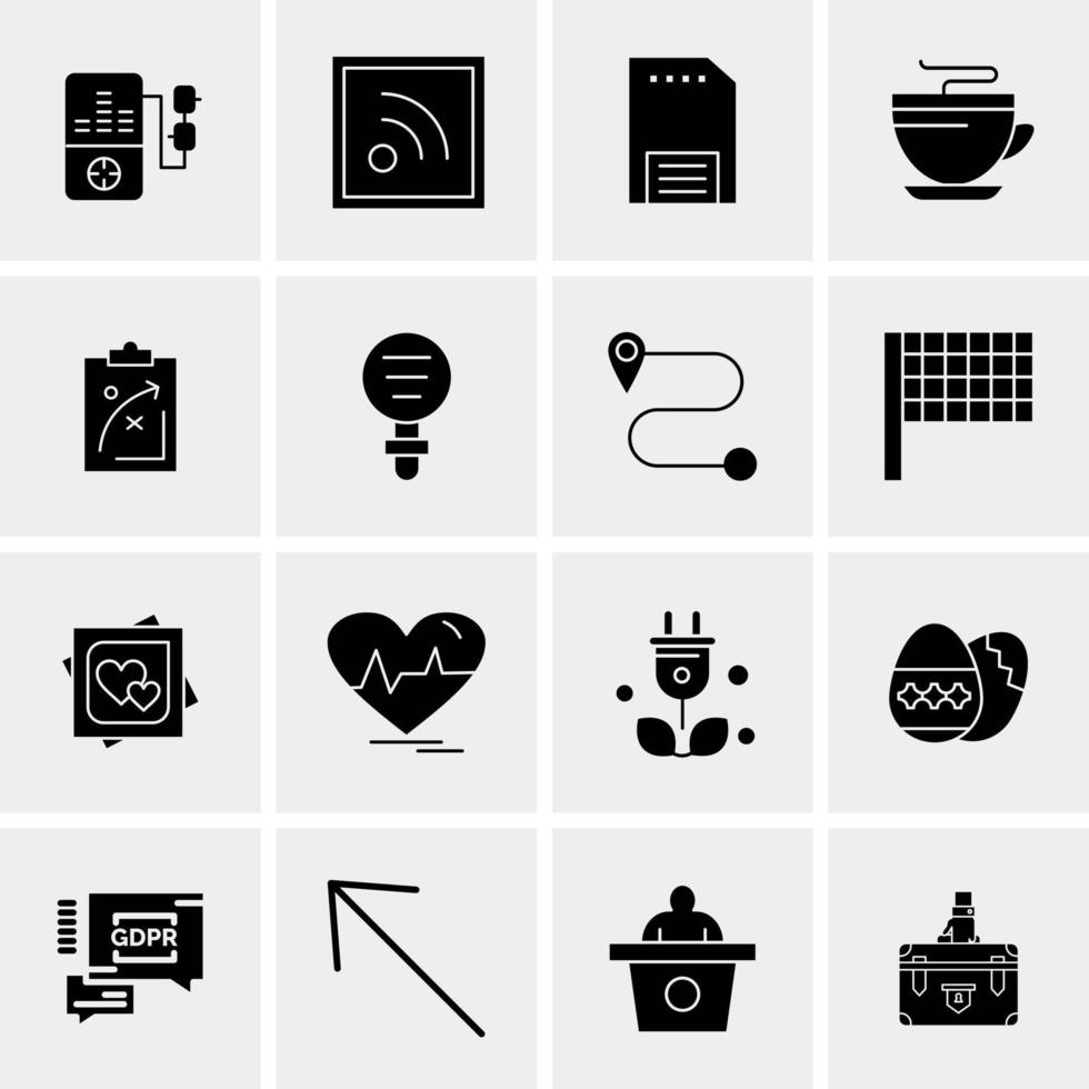 16 Universal Business Icons Vector Creative Icon Illustration to use in web and Mobile Related project