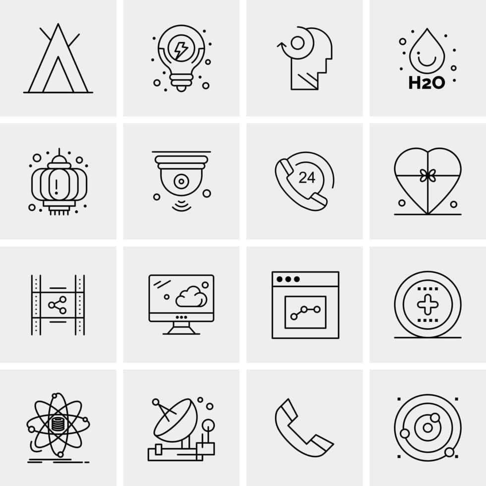 16 Universal Business Icons Vector Creative Icon Illustration to use in web and Mobile Related project