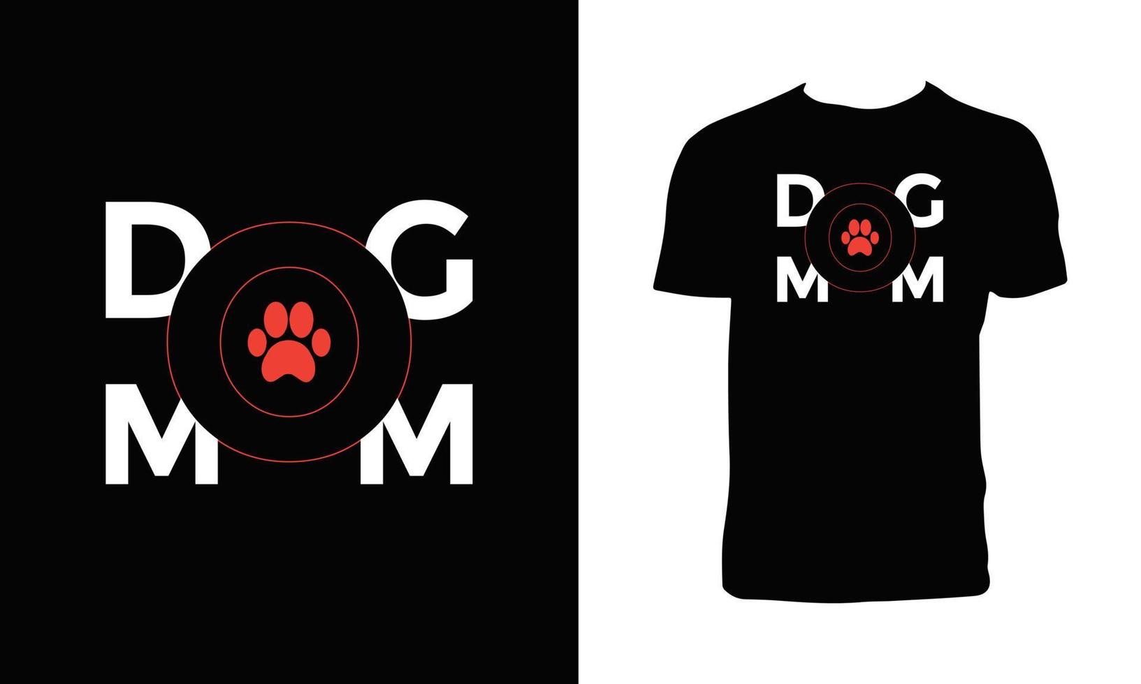 Dog Typography And Lettering T Shirt Design. vector