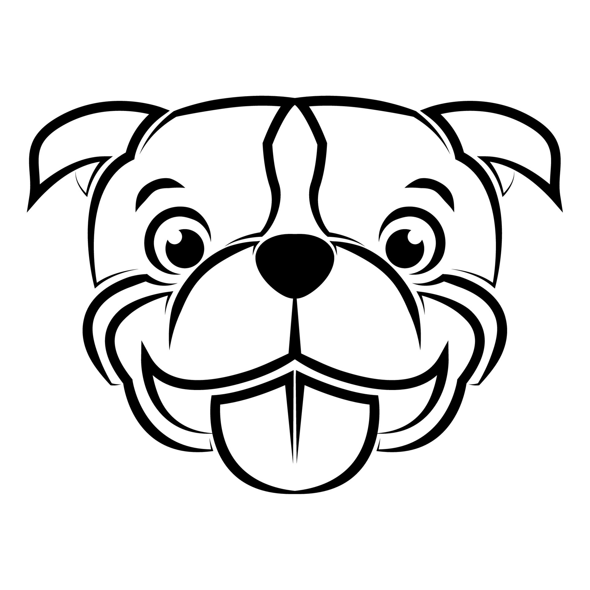 Black and white line art of pitbull dog head. Good use for symbol mascot  icon avatar tattoo T Shirt design logo or any design 15635253 Vector Art at  Vecteezy