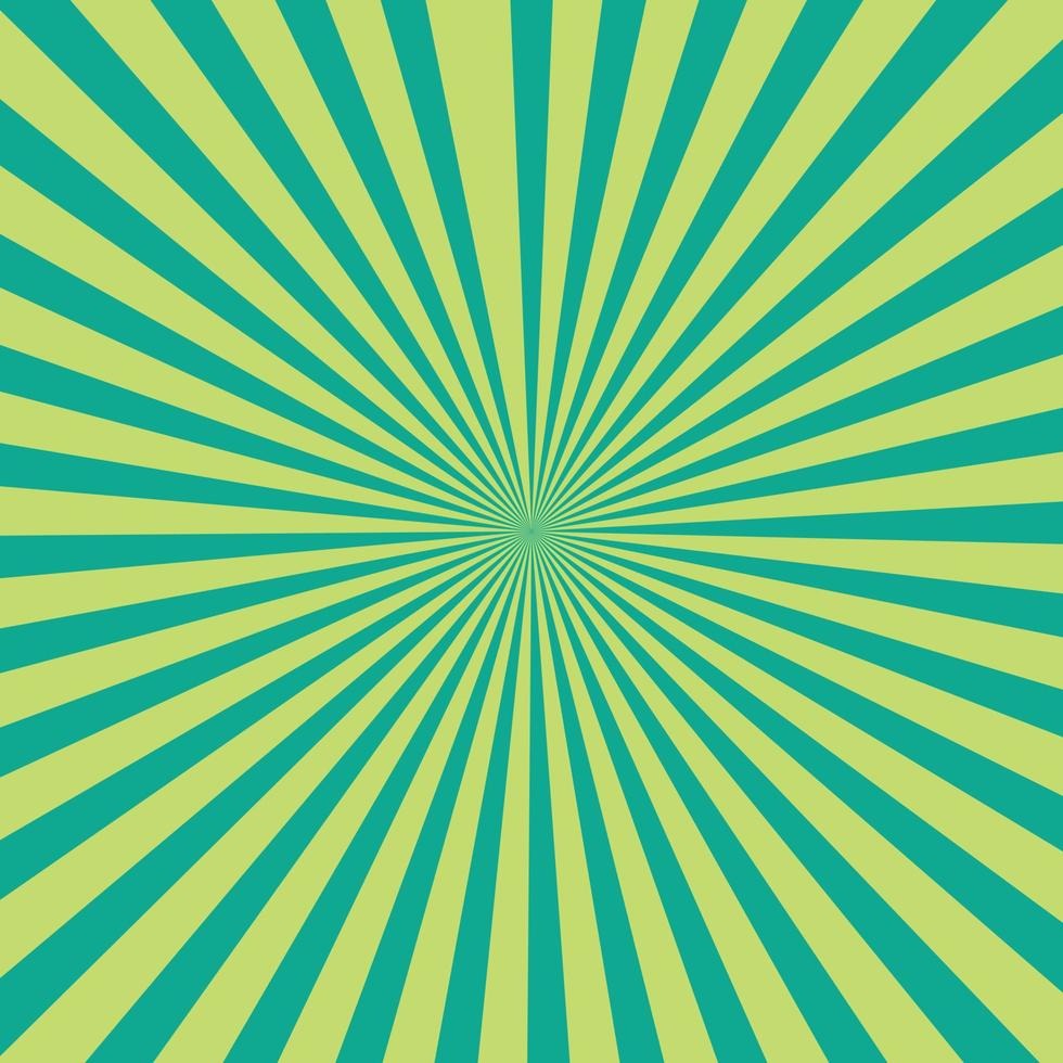 Green and yellow sunburst vector illustration