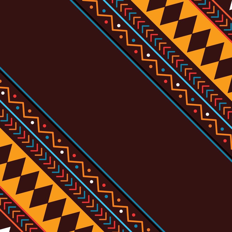 Traditional repeated hand draw flok background pattern vector