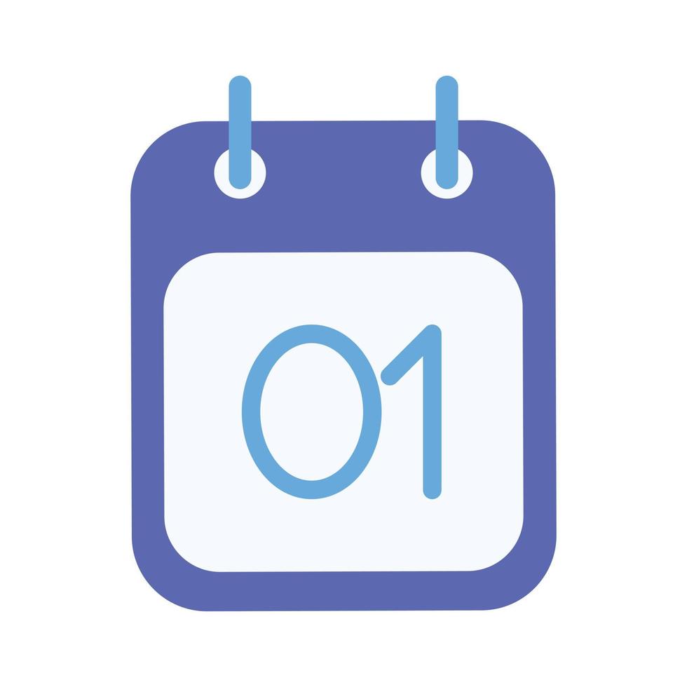 Calendar events date 1 white background vector