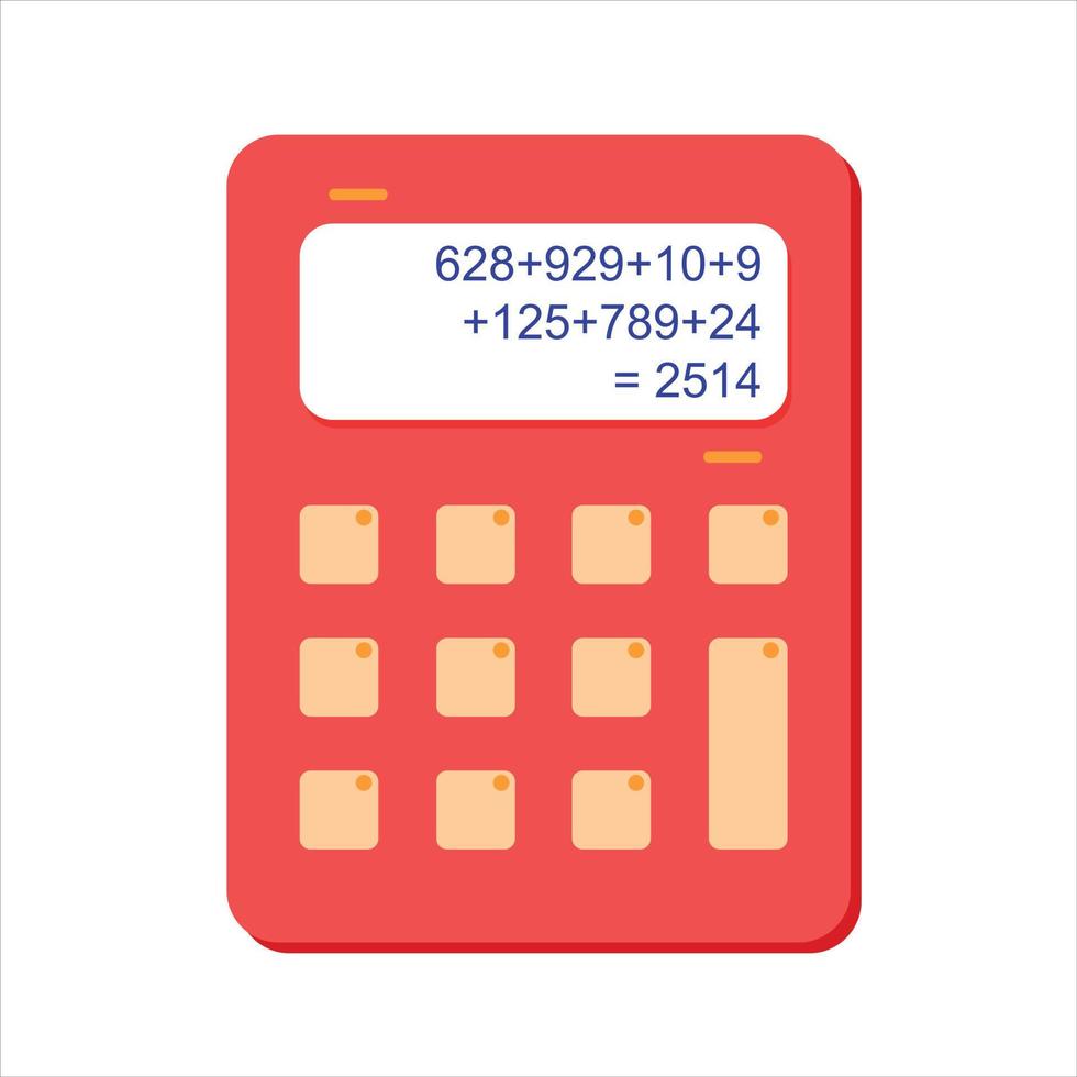 red calculator vector illustration