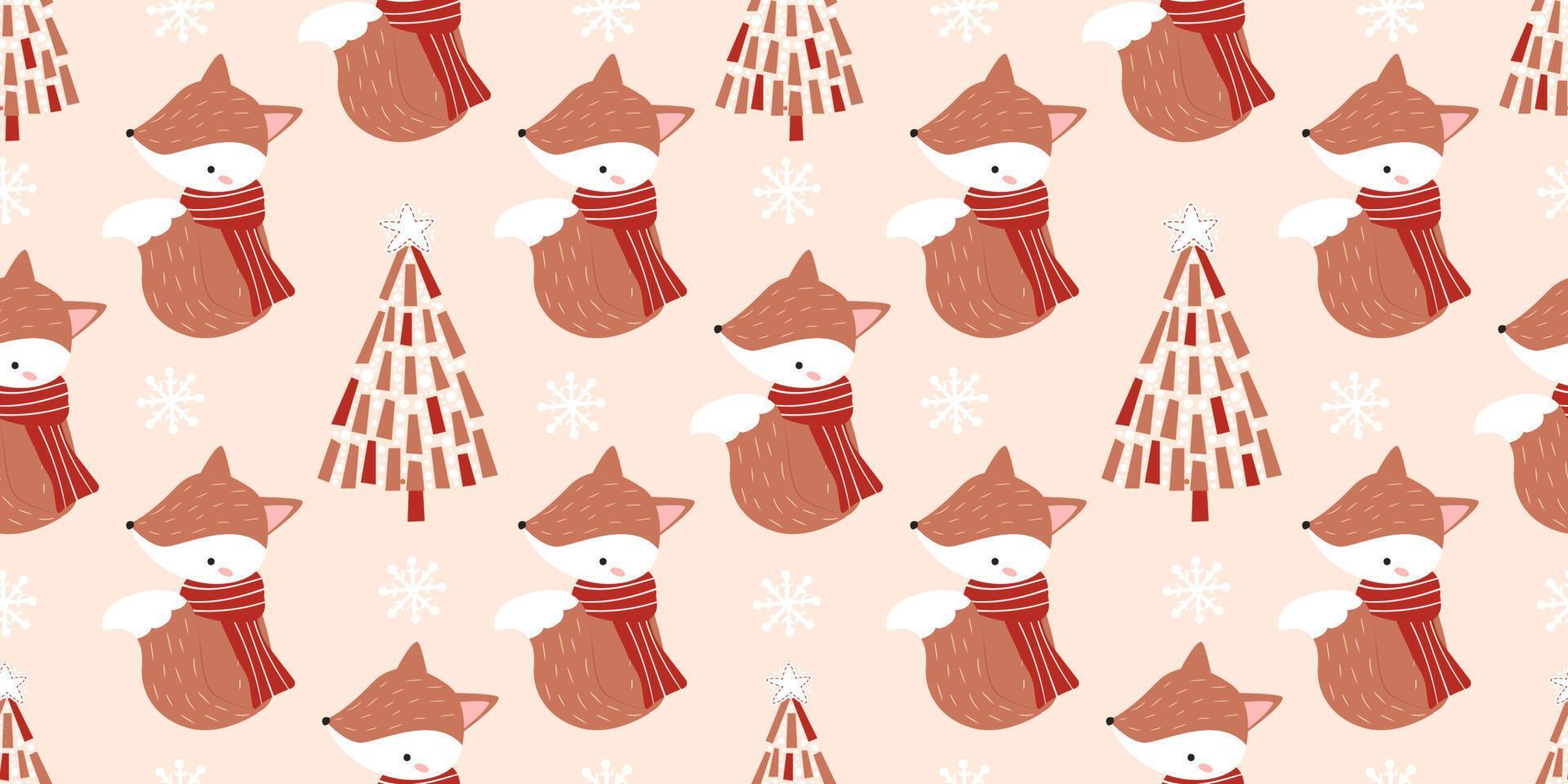 Winter and Christmas Themed Seamless Pattern vector