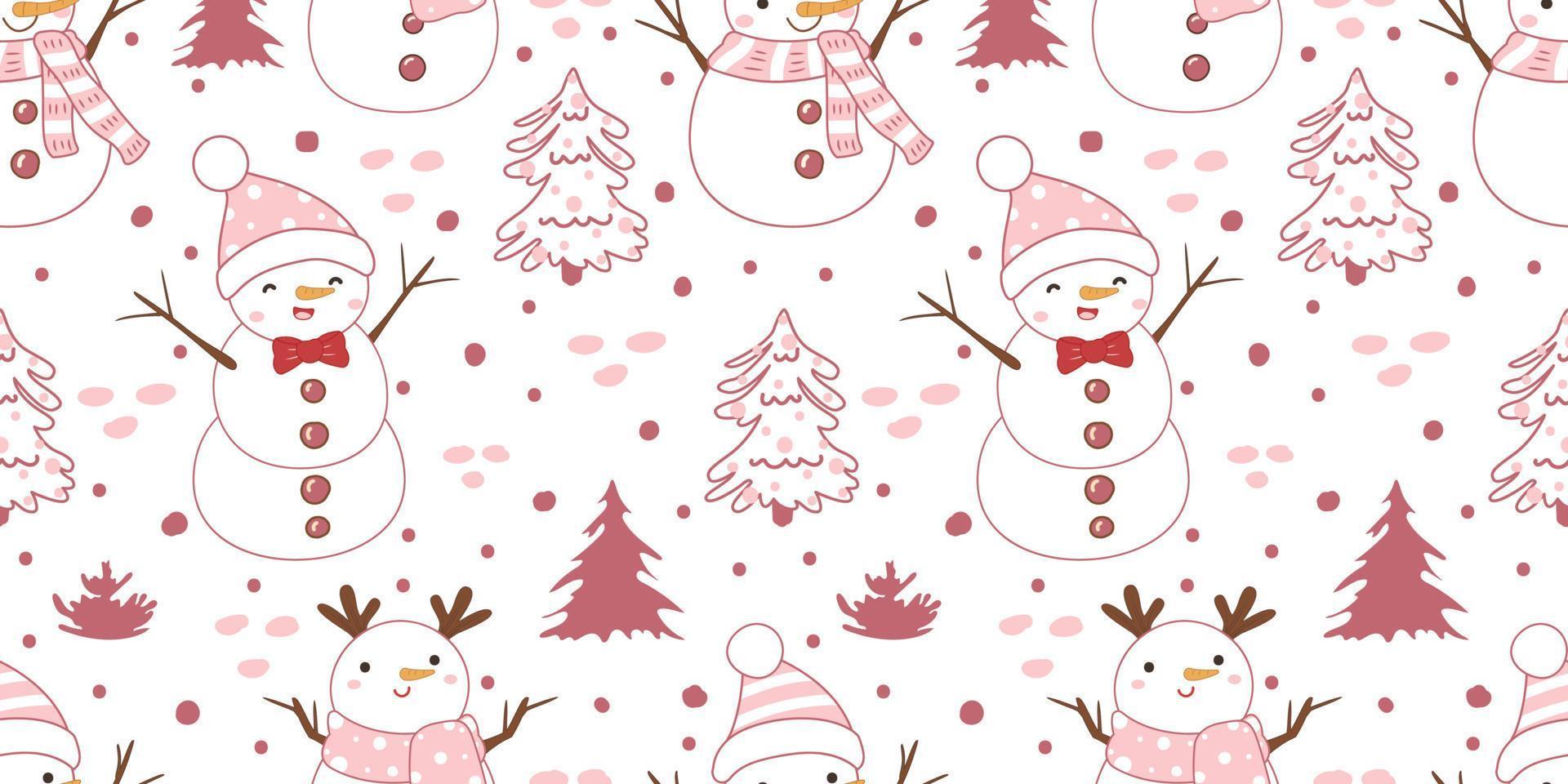 Winter and Christmas Themed Seamless Pattern vector