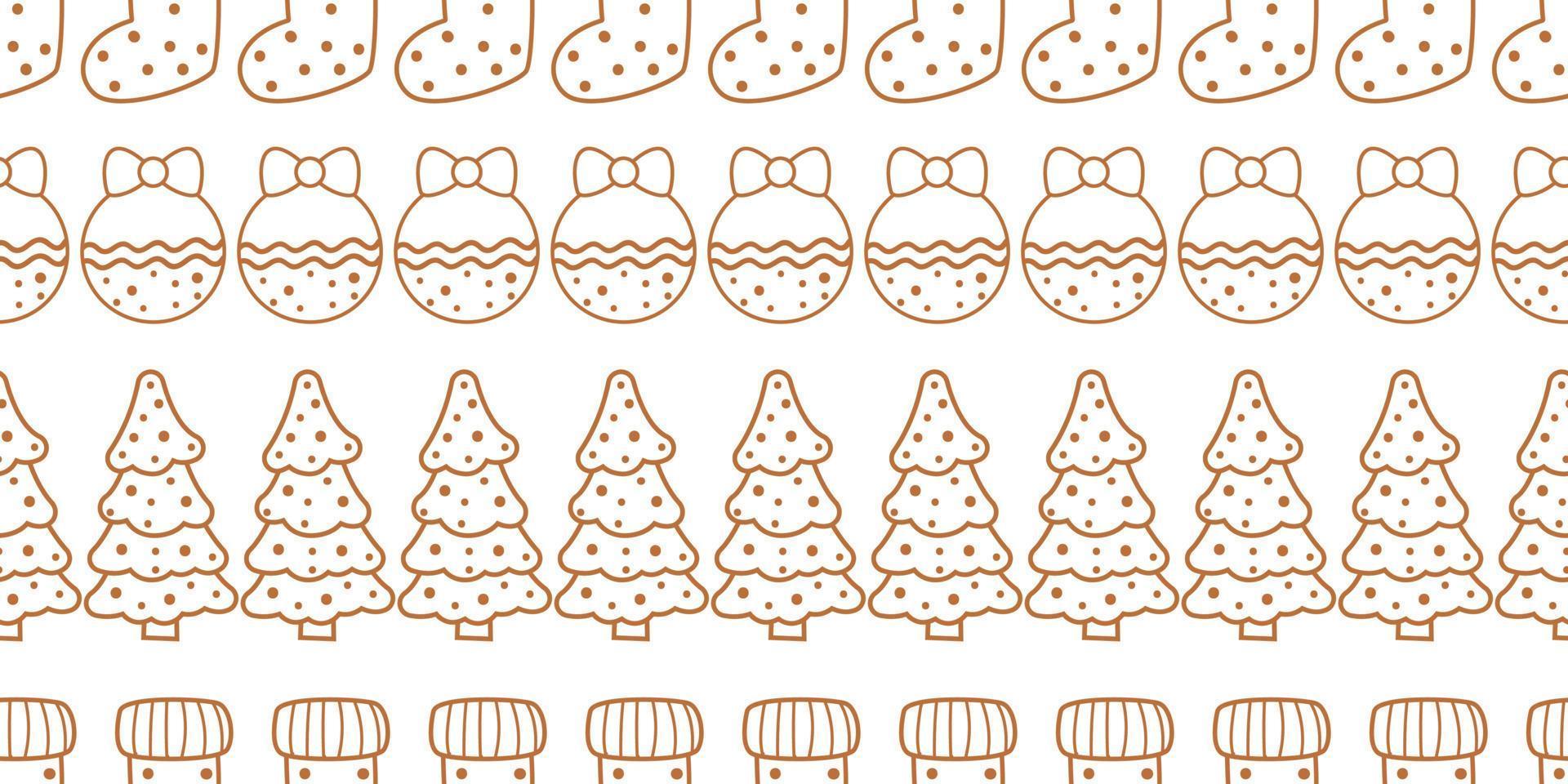 Winter and Christmas Themed Seamless Pattern vector