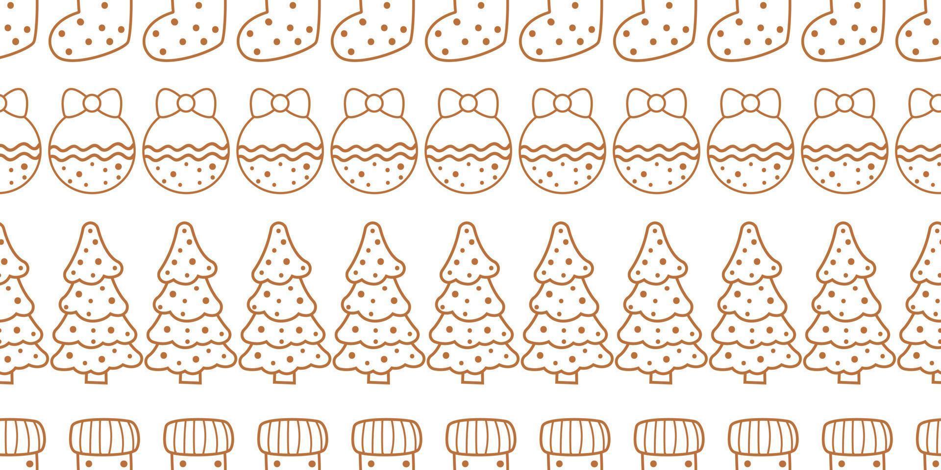 Winter and Christmas Themed Seamless Pattern vector