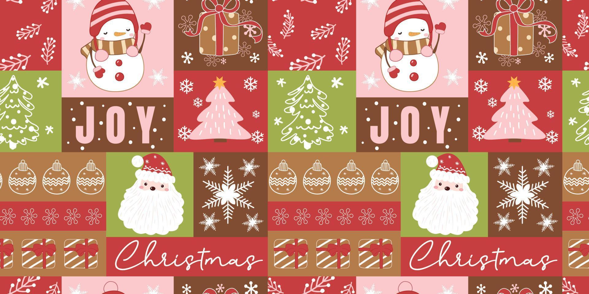 Winter and Christmas Themed Seamless Pattern vector