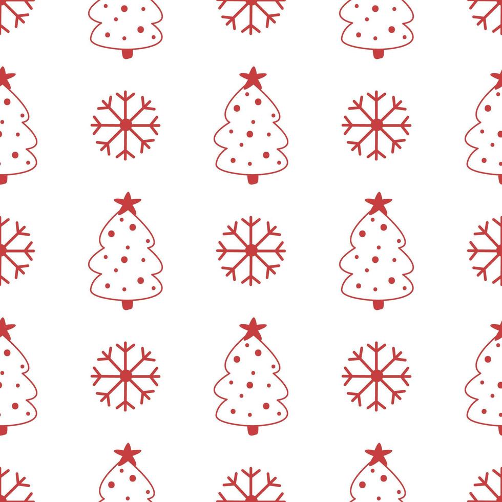 Winter and Christmas Themed Seamless Pattern vector