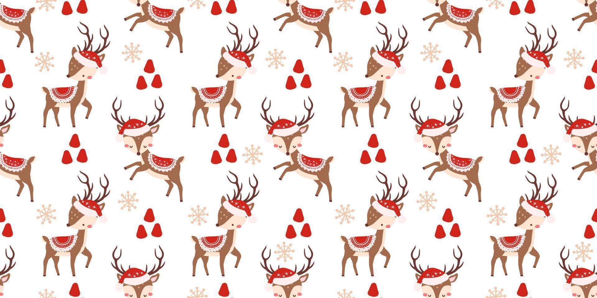 Winter and Christmas Themed Seamless Pattern vector