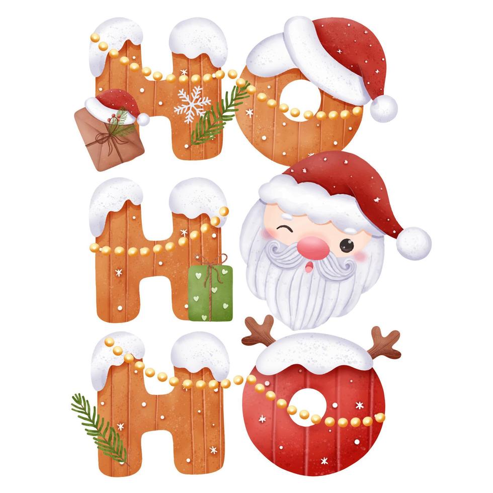 Christmas Series Cute Santa Illustration vector