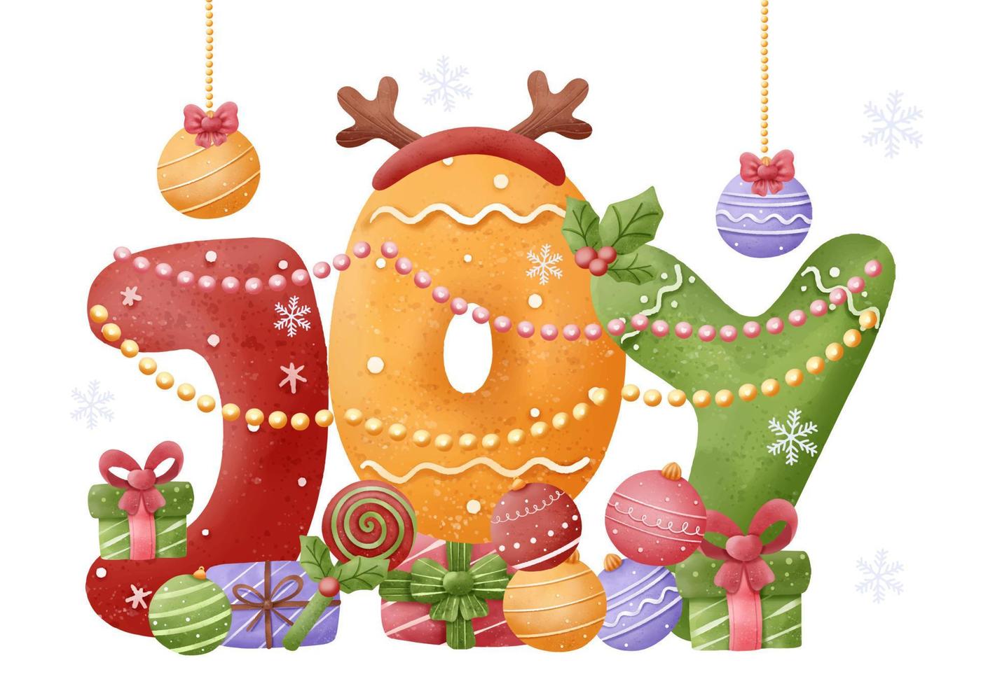 Cute Christmas Greeting Illustration vector