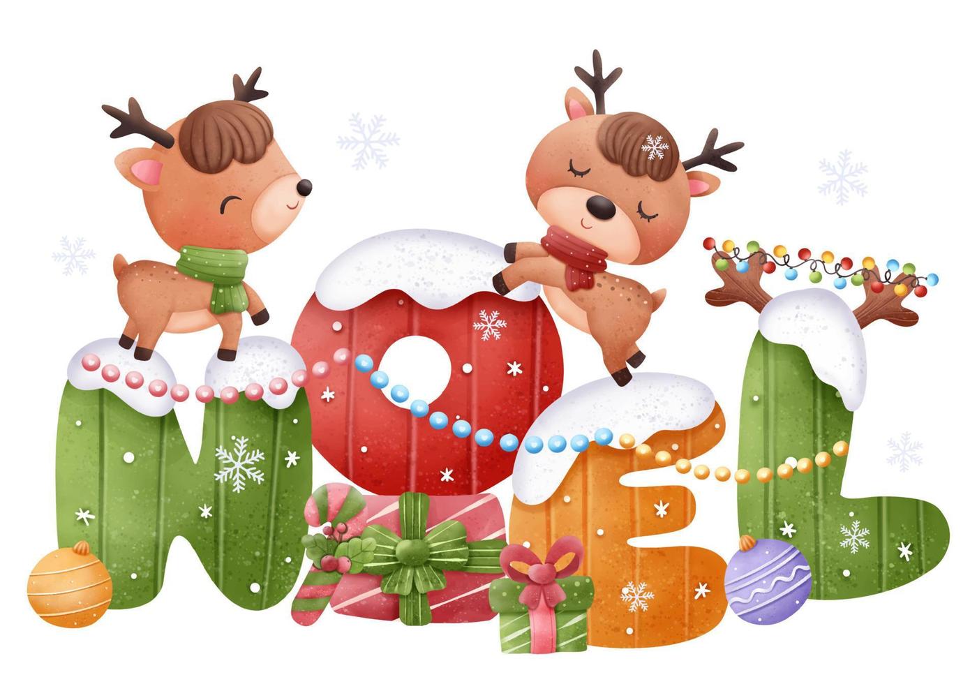 Christmas Series Little Reindeer Illustration vector