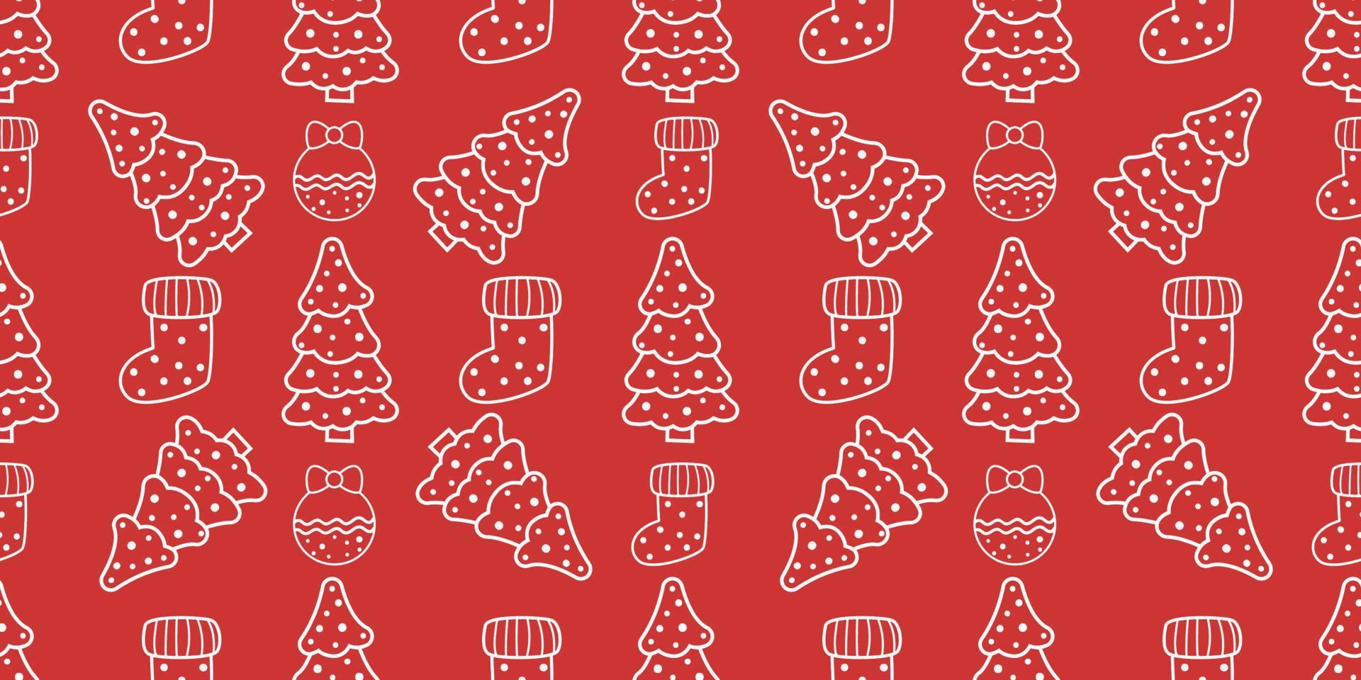 Winter and Christmas Themed Seamless Pattern vector