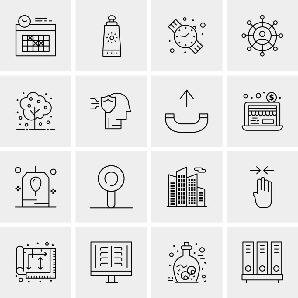 16 Universal Business Icons Vector Creative Icon Illustration to use in web and Mobile Related project