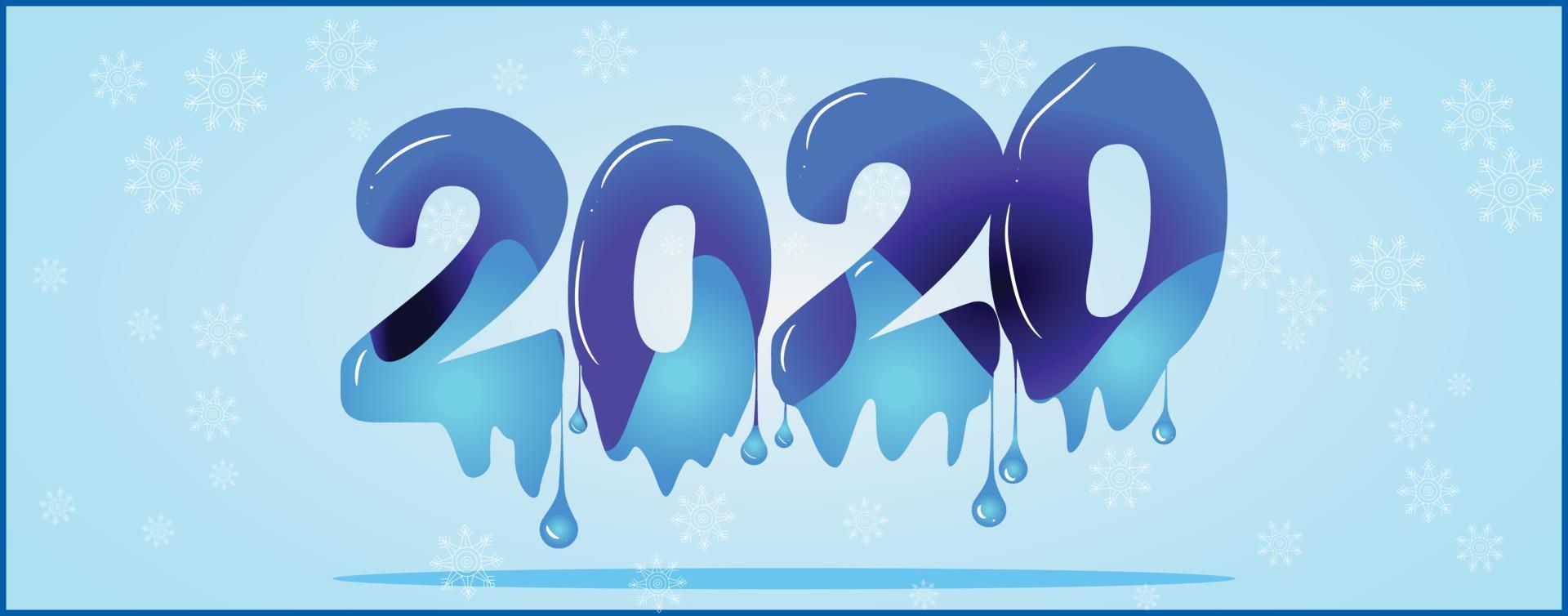 Vector numbers in the form of melting ice