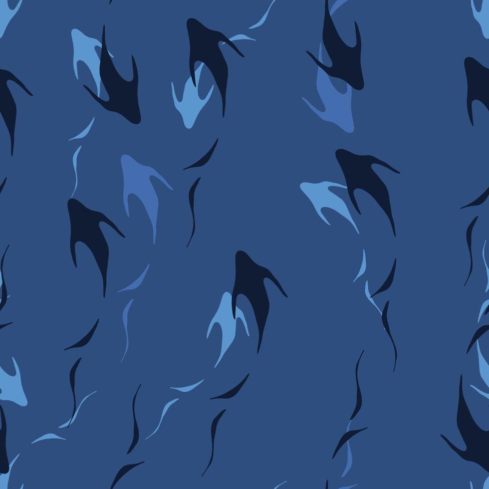 Fish in the sea vector seamless pattern