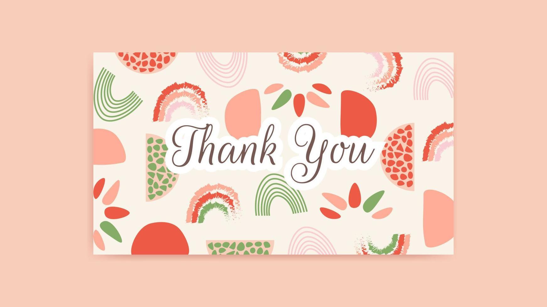 thank you card template, customer business card, aesthetic greeting template, printable custom small business card vector