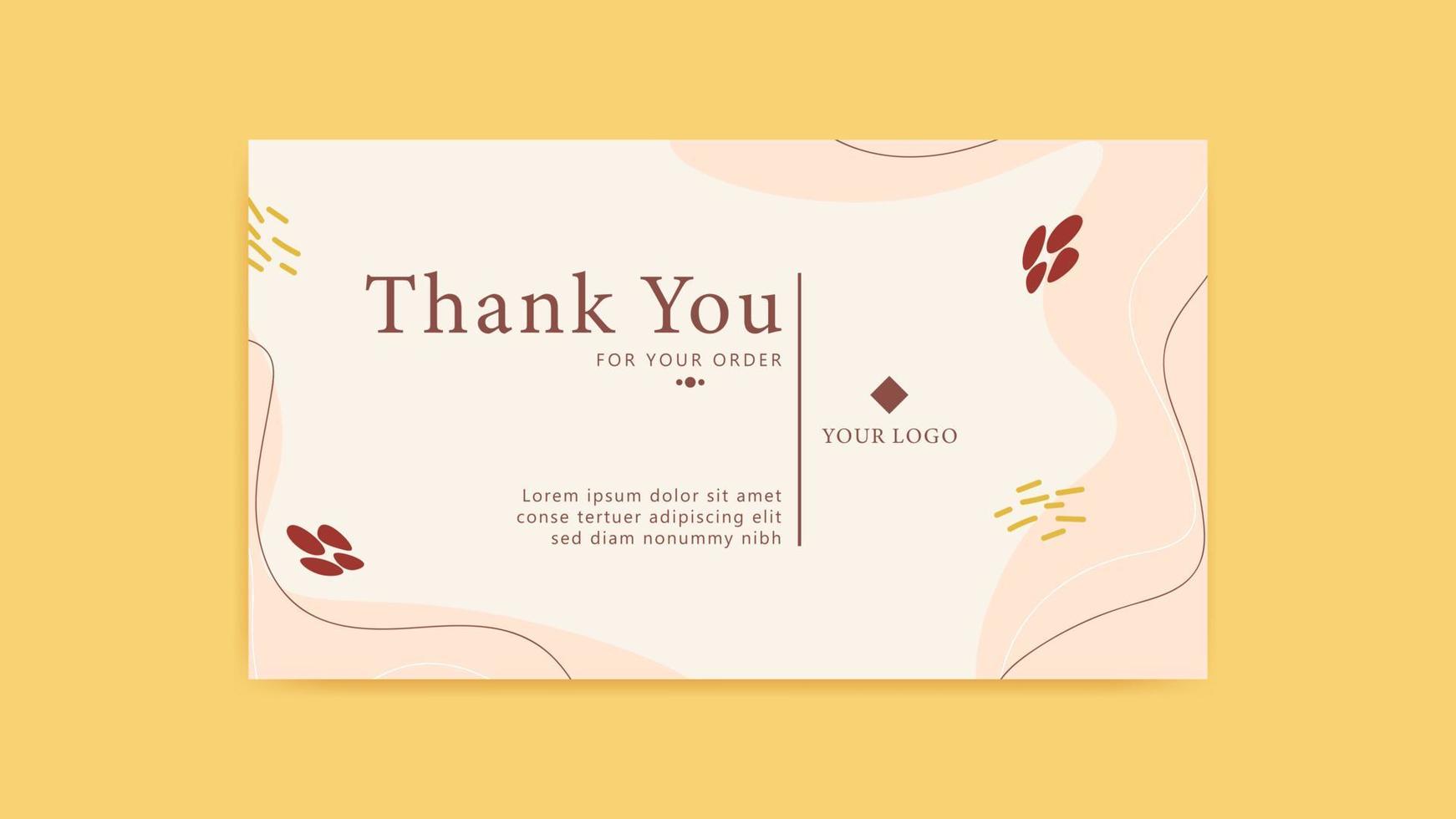thank you card template, customer business card, aesthetic greeting template, printable custom small business card vector
