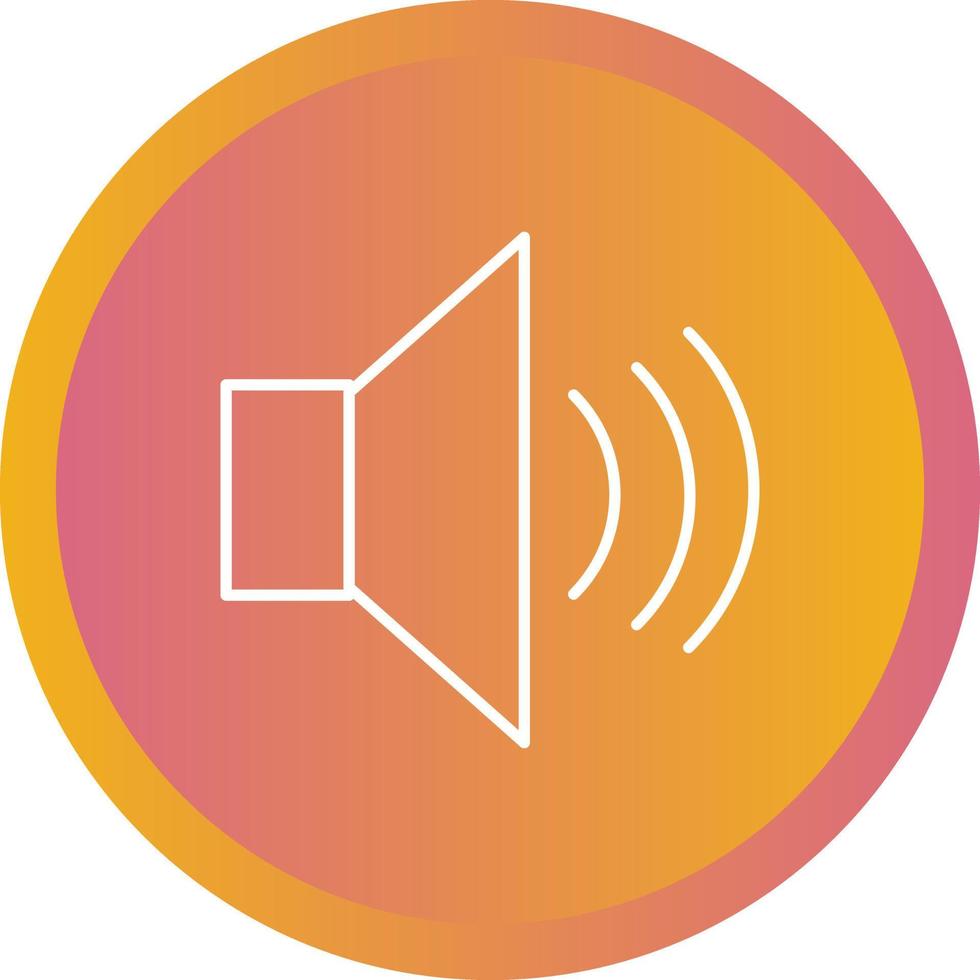 icono de línea de vector de altavoces únicos