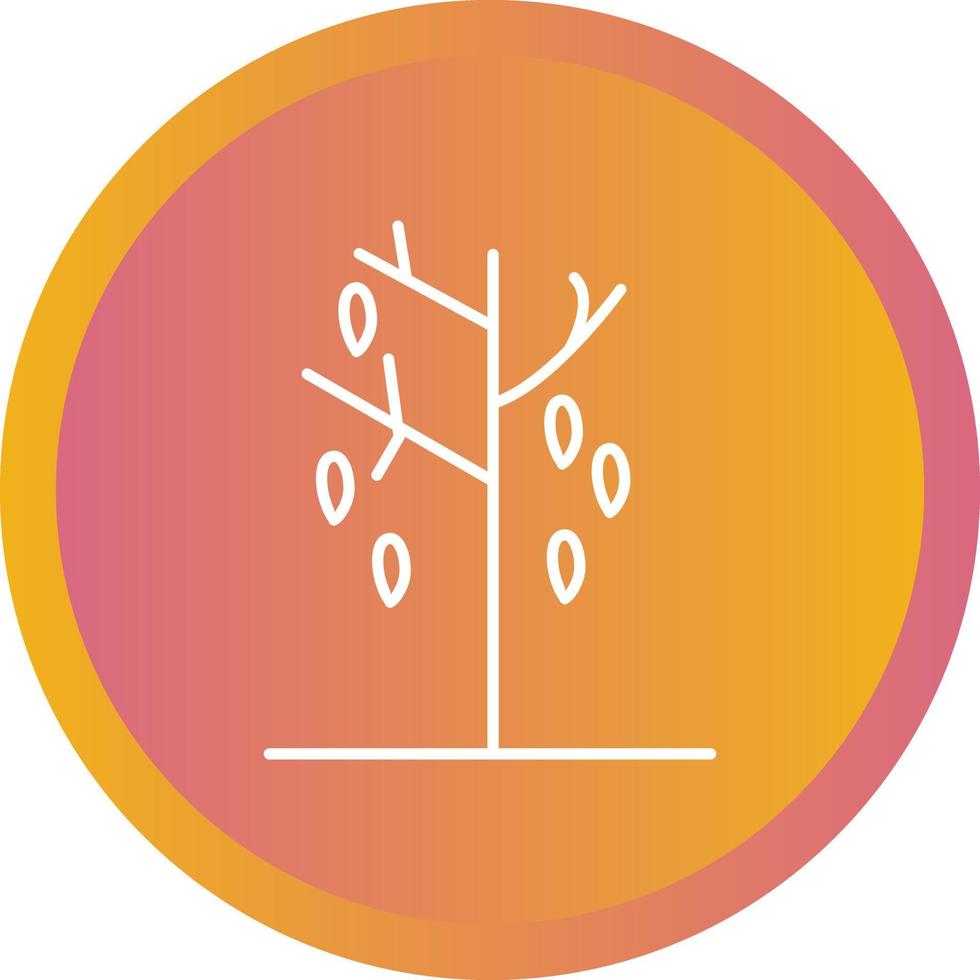 Unique Falling Leaves Vector Line Icon