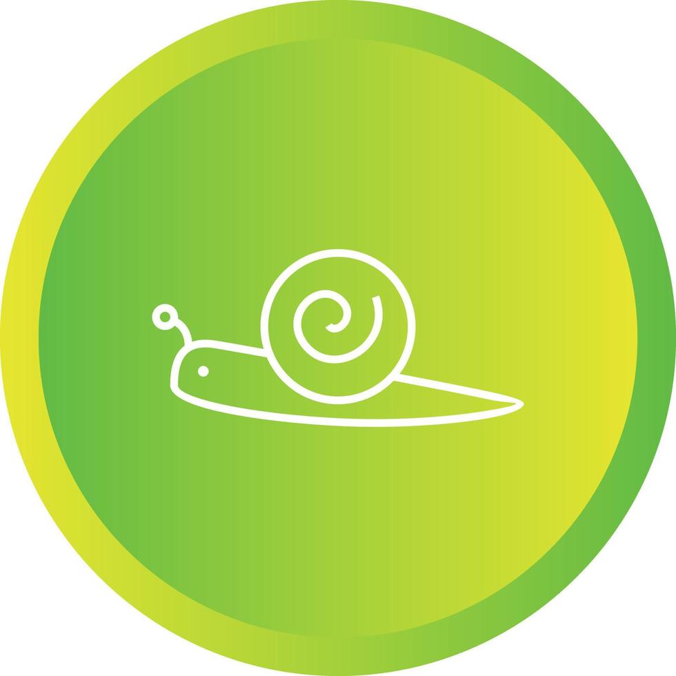 icono de vector de línea de caracol único