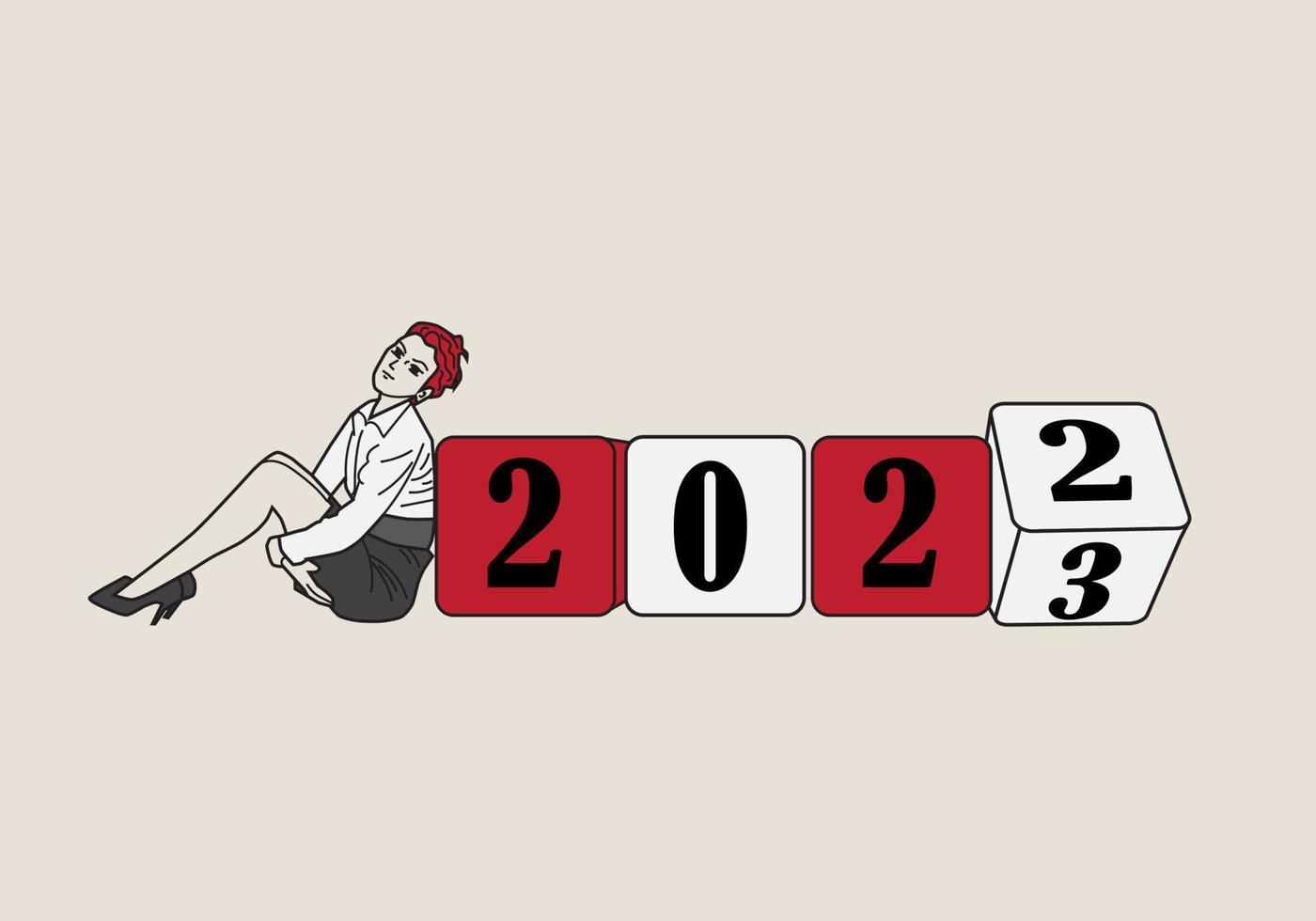 New Year 2023 Illustration vector