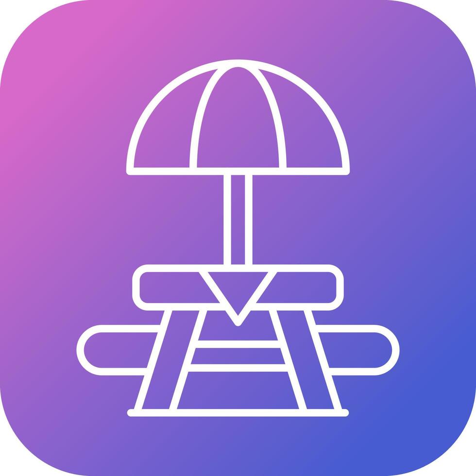 Picnic Table Vector Icon