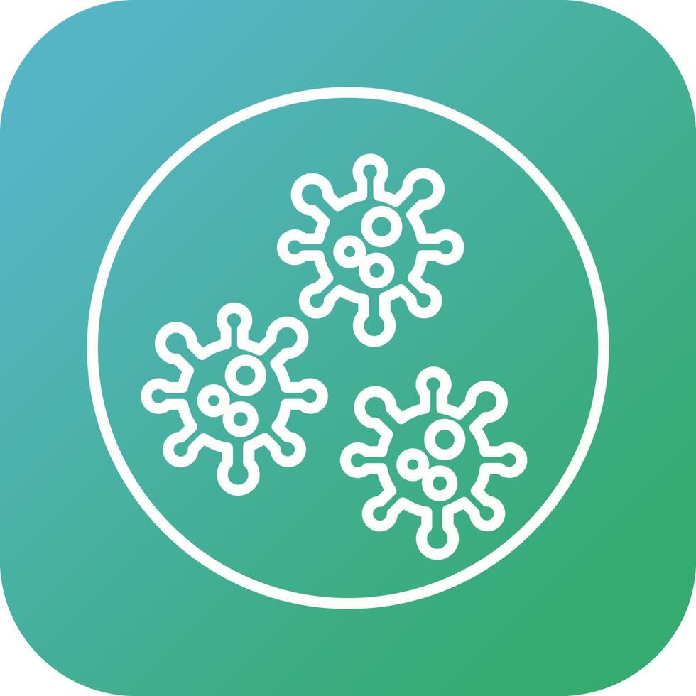 icono de vector de bacterias