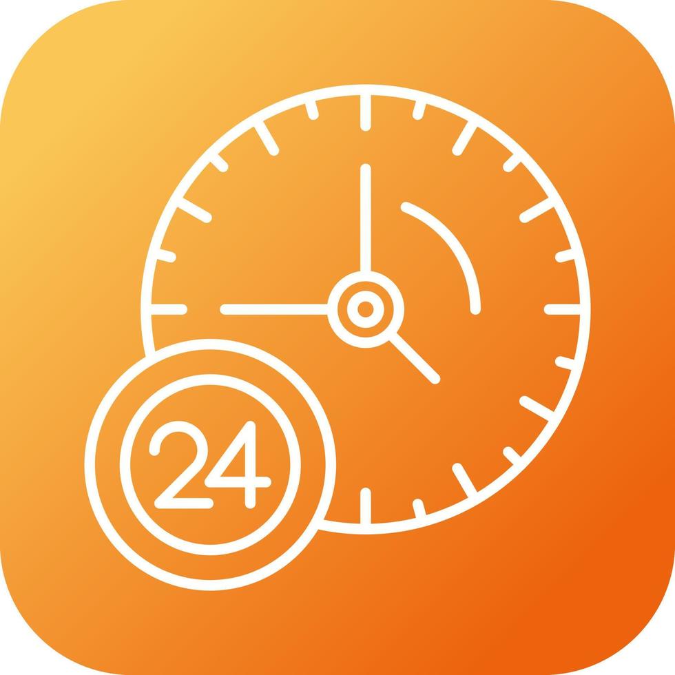 24 Hour Service Vector Icon