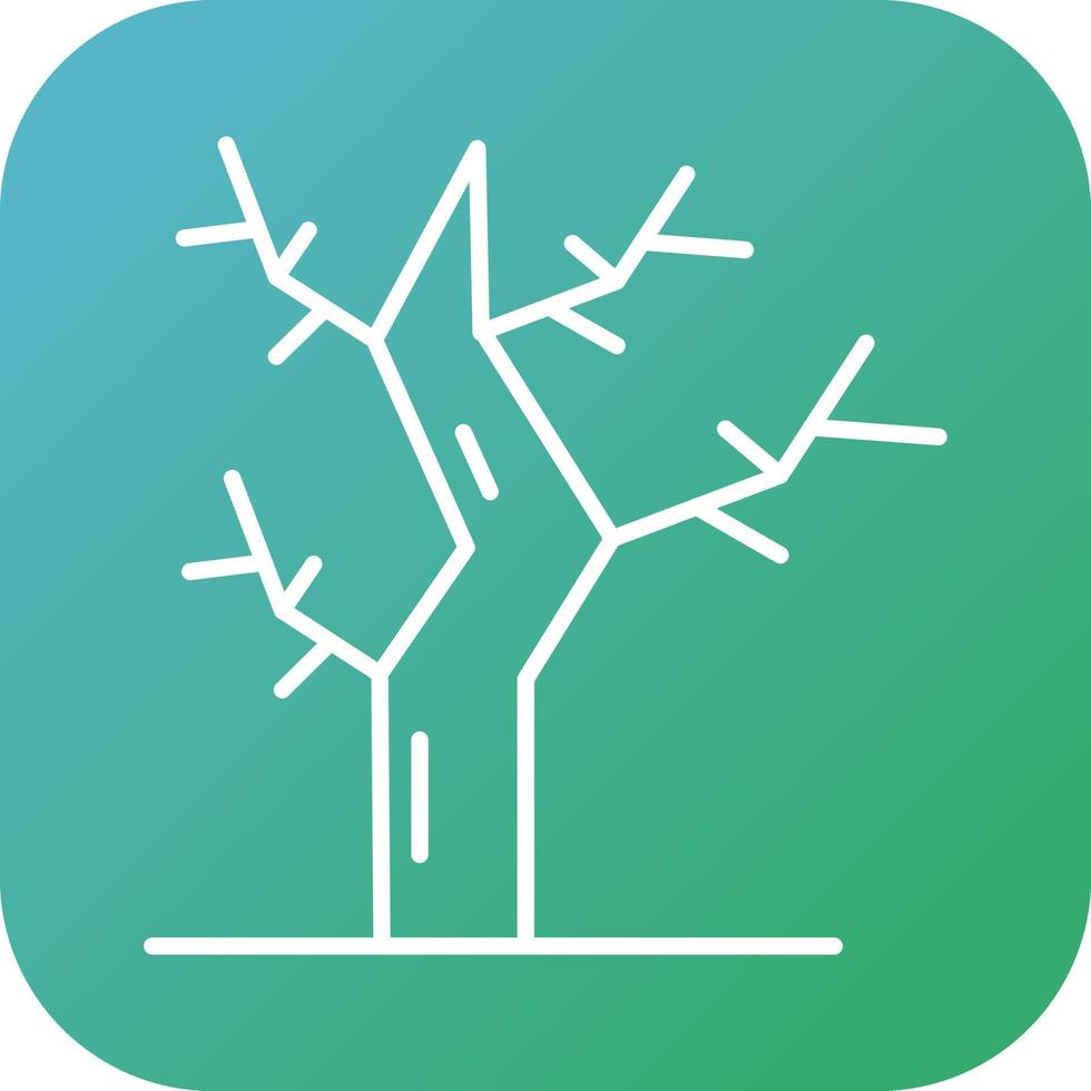 icono de vector de árbol seco