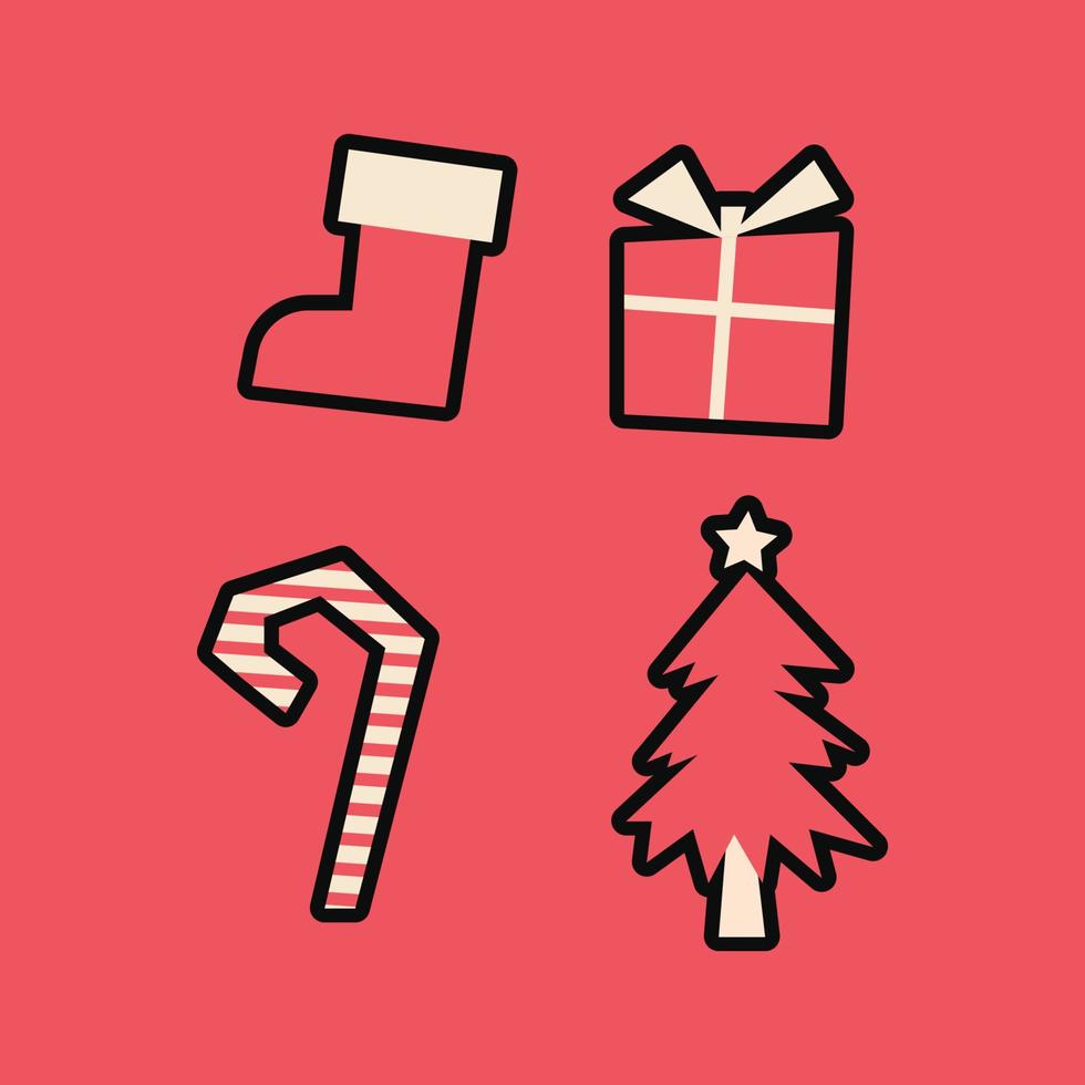 icono de diseño de vector de paquete de navidad