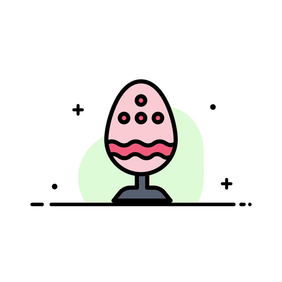 Boiled Boiled Egg Easter Egg Food  Business Flat Line Filled Icon Vector Banner Template